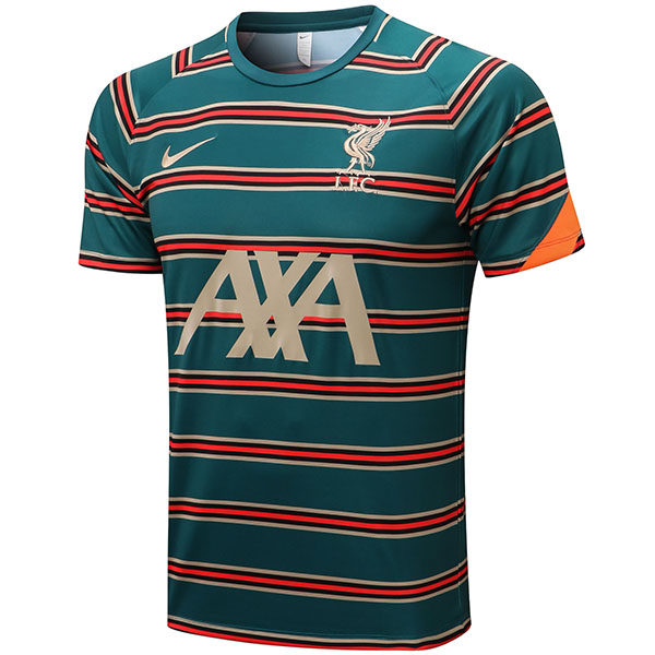 Liverpool pre-partita allenamento uniforme da calcio abbigliamento sportivo da uomo magliette sportive maglia verde 2022-2023